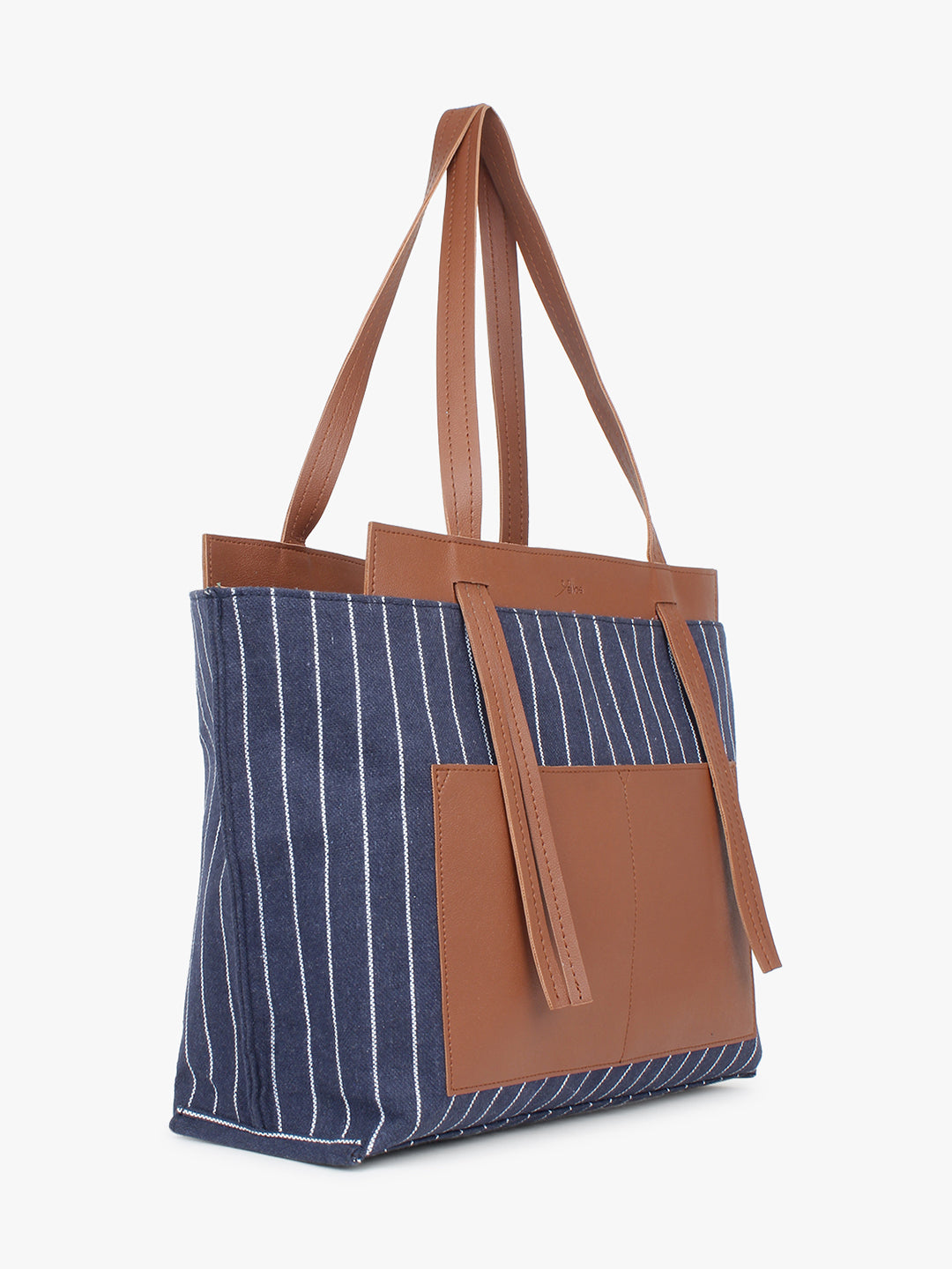 Canvas Oversized Shopper Bag Blue