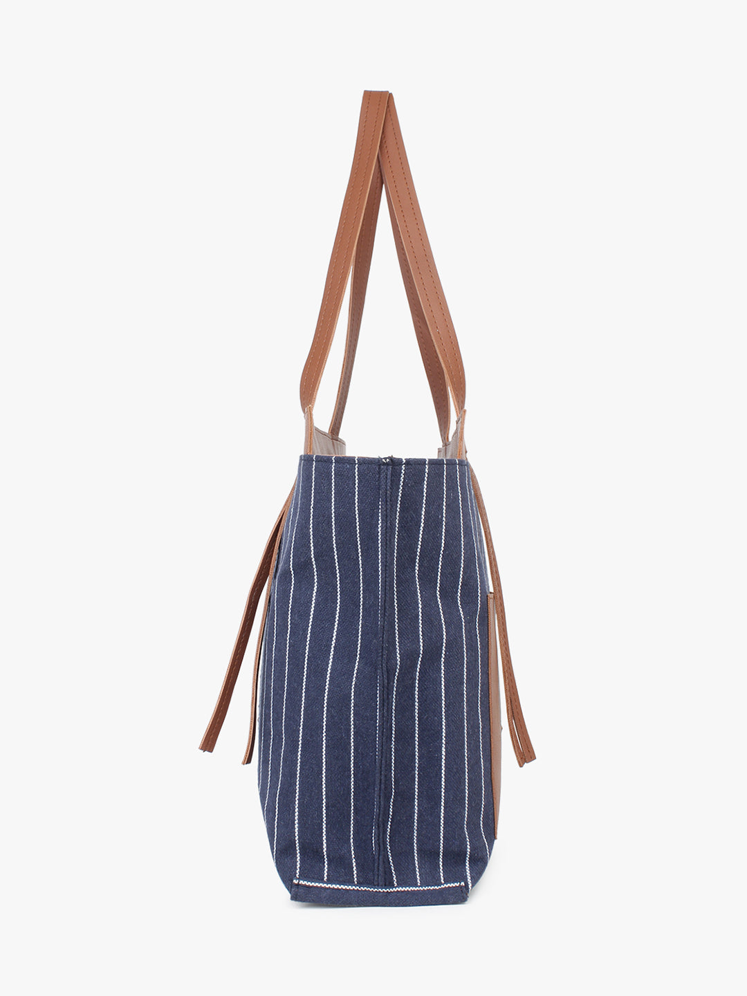 Canvas Oversized Shopper Bag Blue