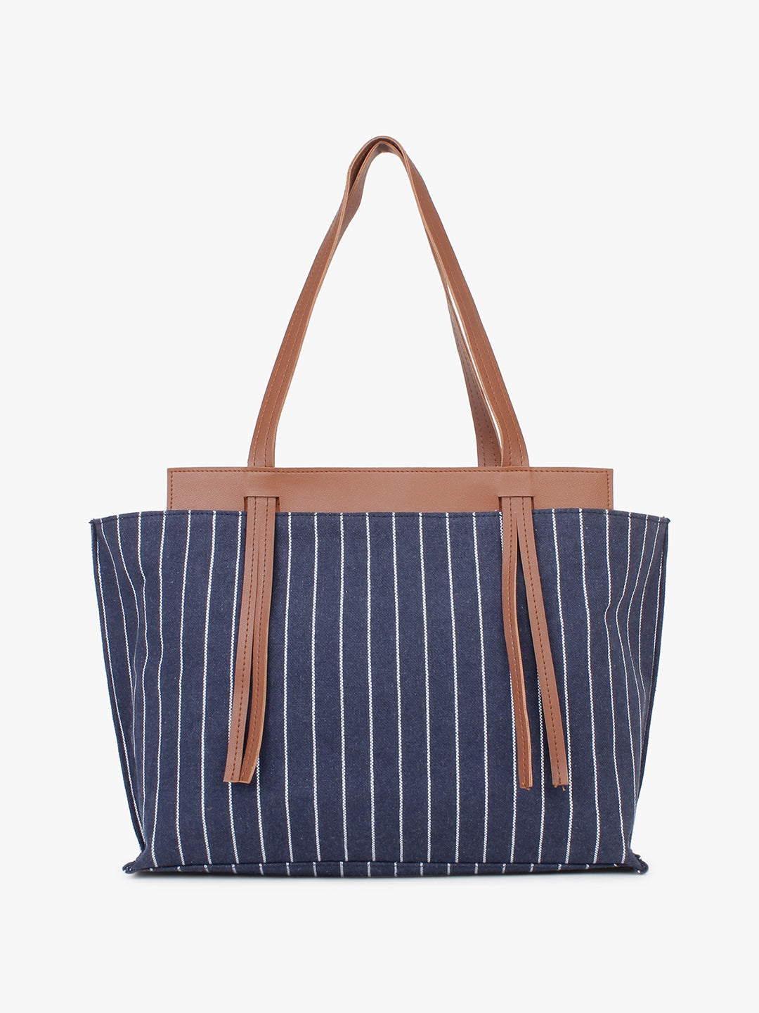 Canvas Oversized Shopper Bag Blue