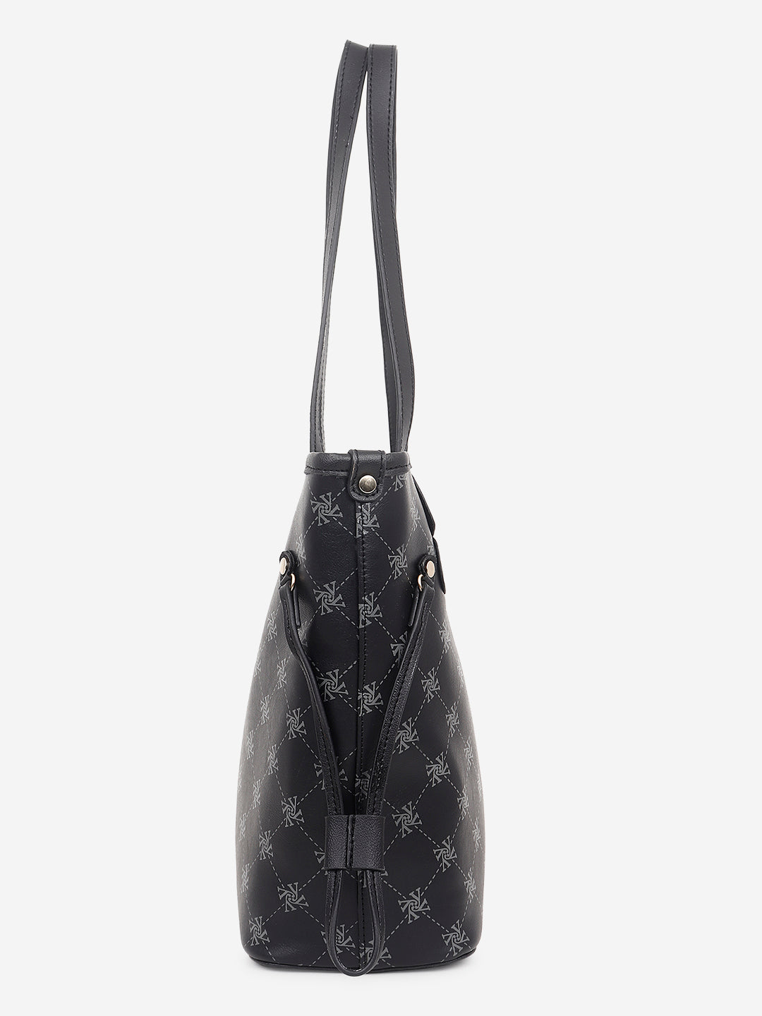 Yelloe Iconic Printed Tote Bag Black