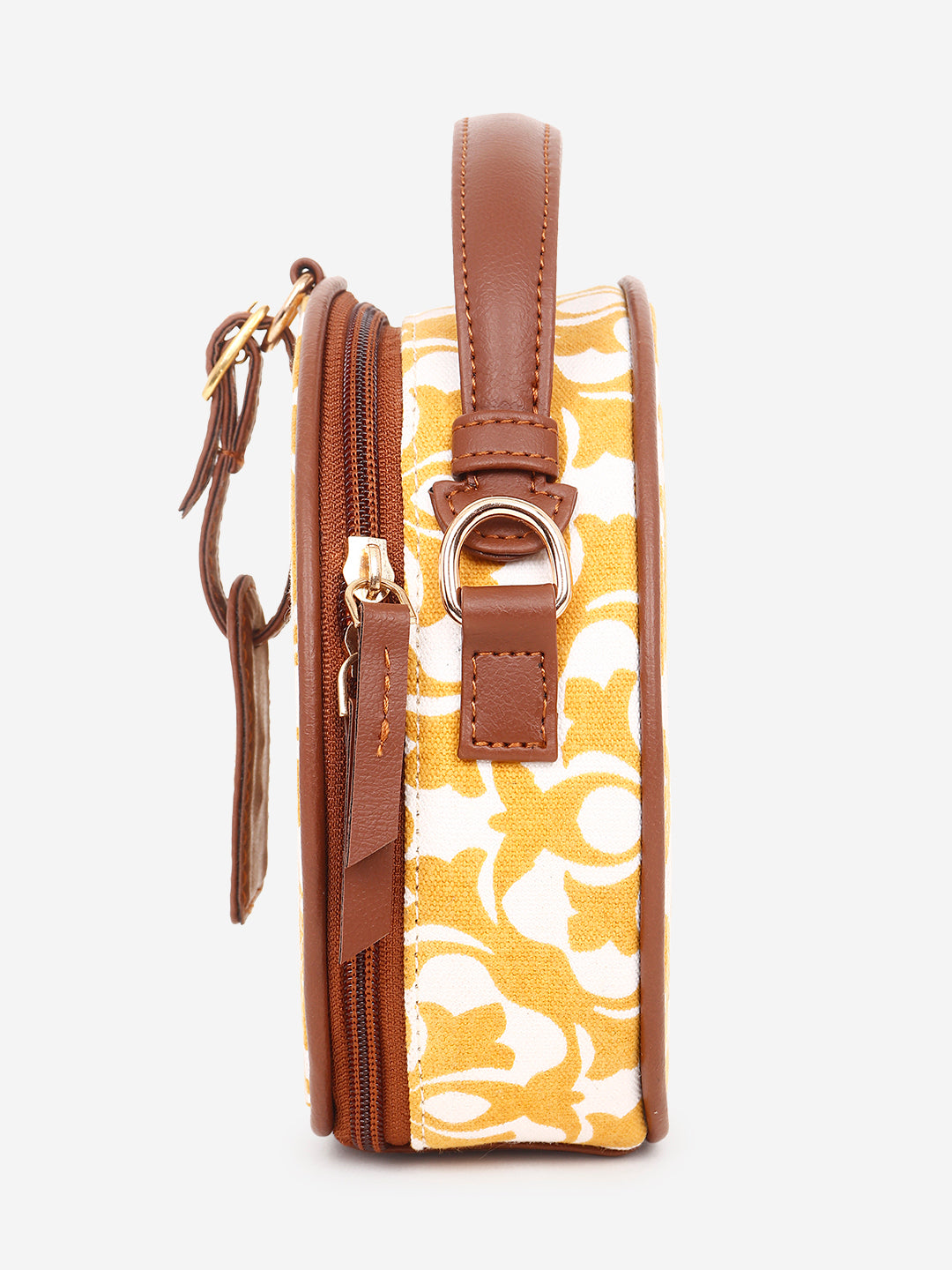 Printed sling Bag Yellow