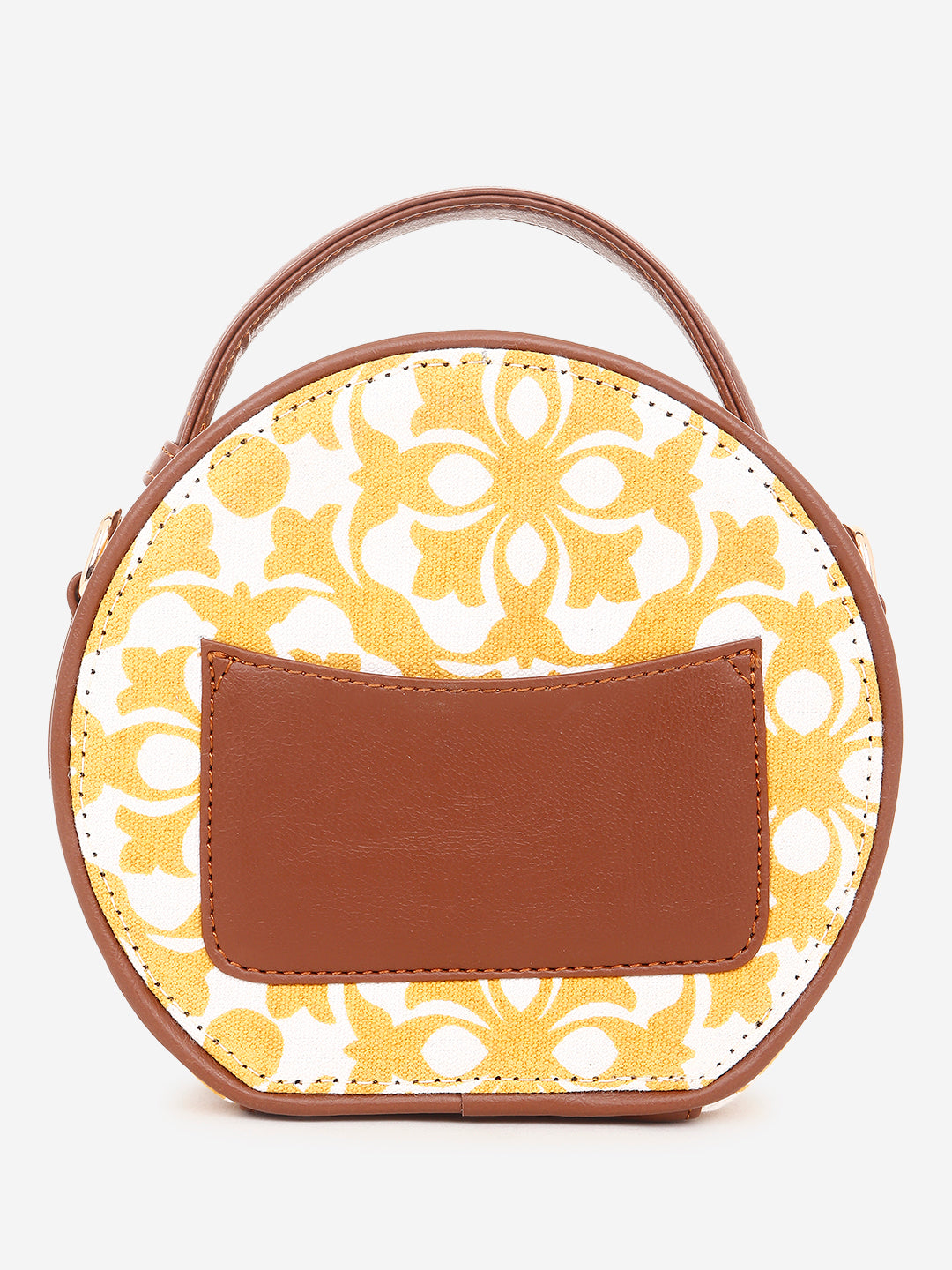 Printed sling Bag Yellow