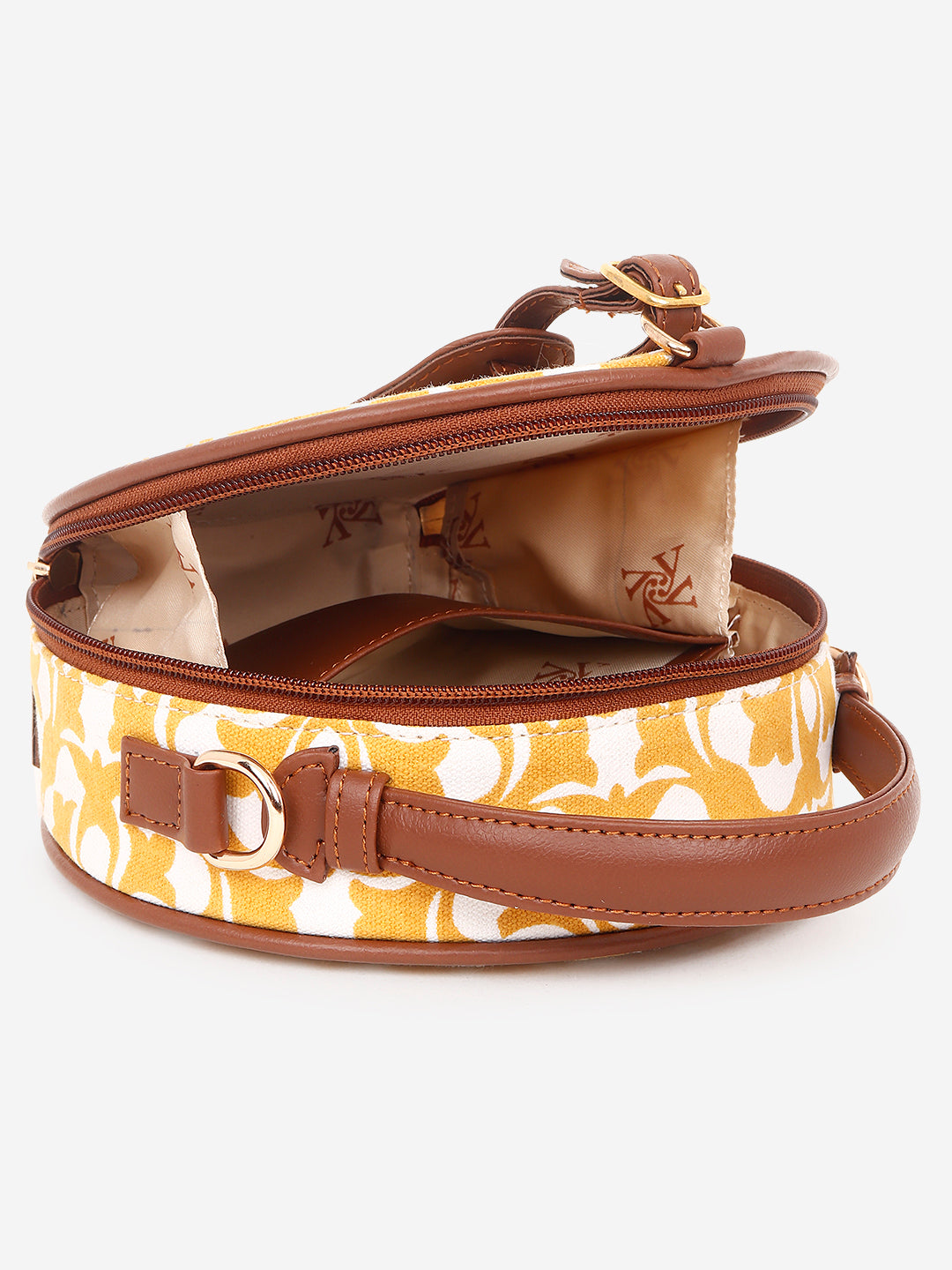 Printed sling Bag Yellow