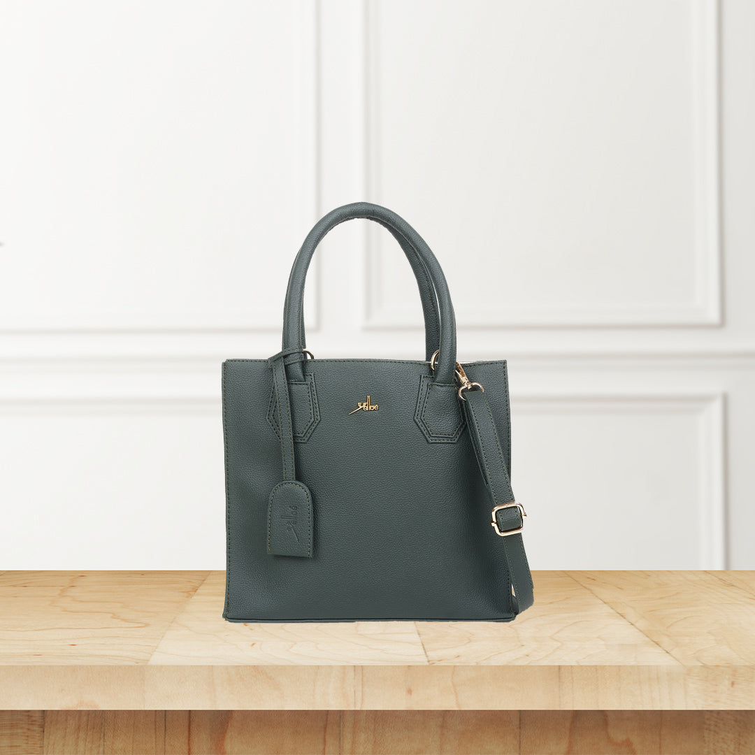 Satchel Handbag multi compartment Green
