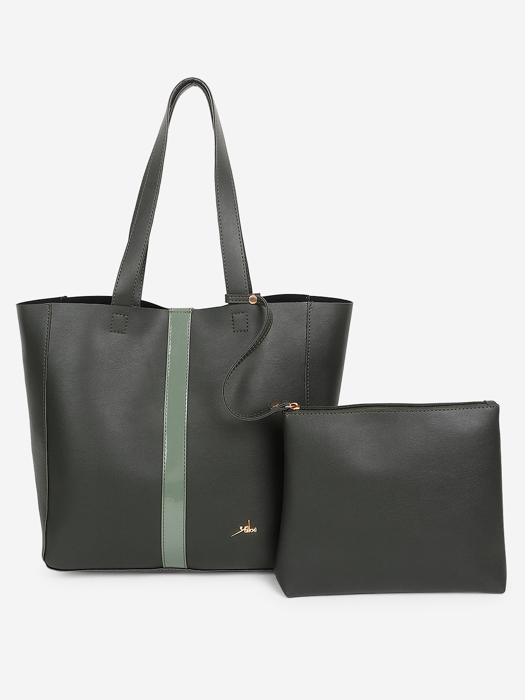 Bag in Bag shoulder Tote bag Green