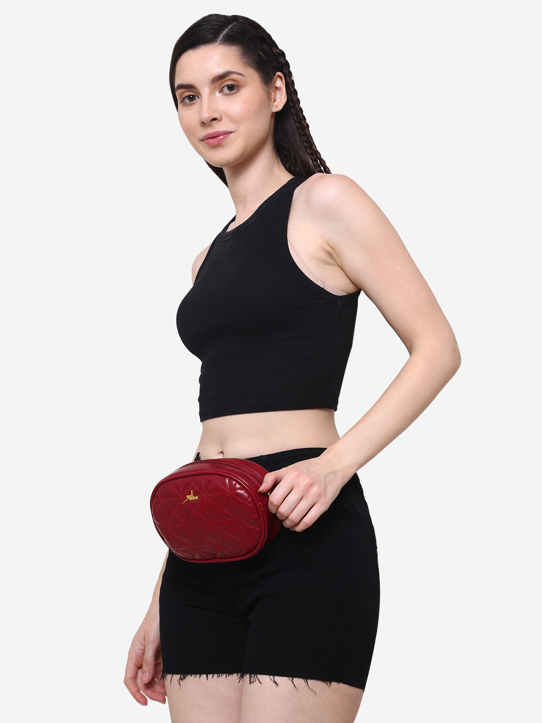 Small sling bag cum fanny pack Maroon