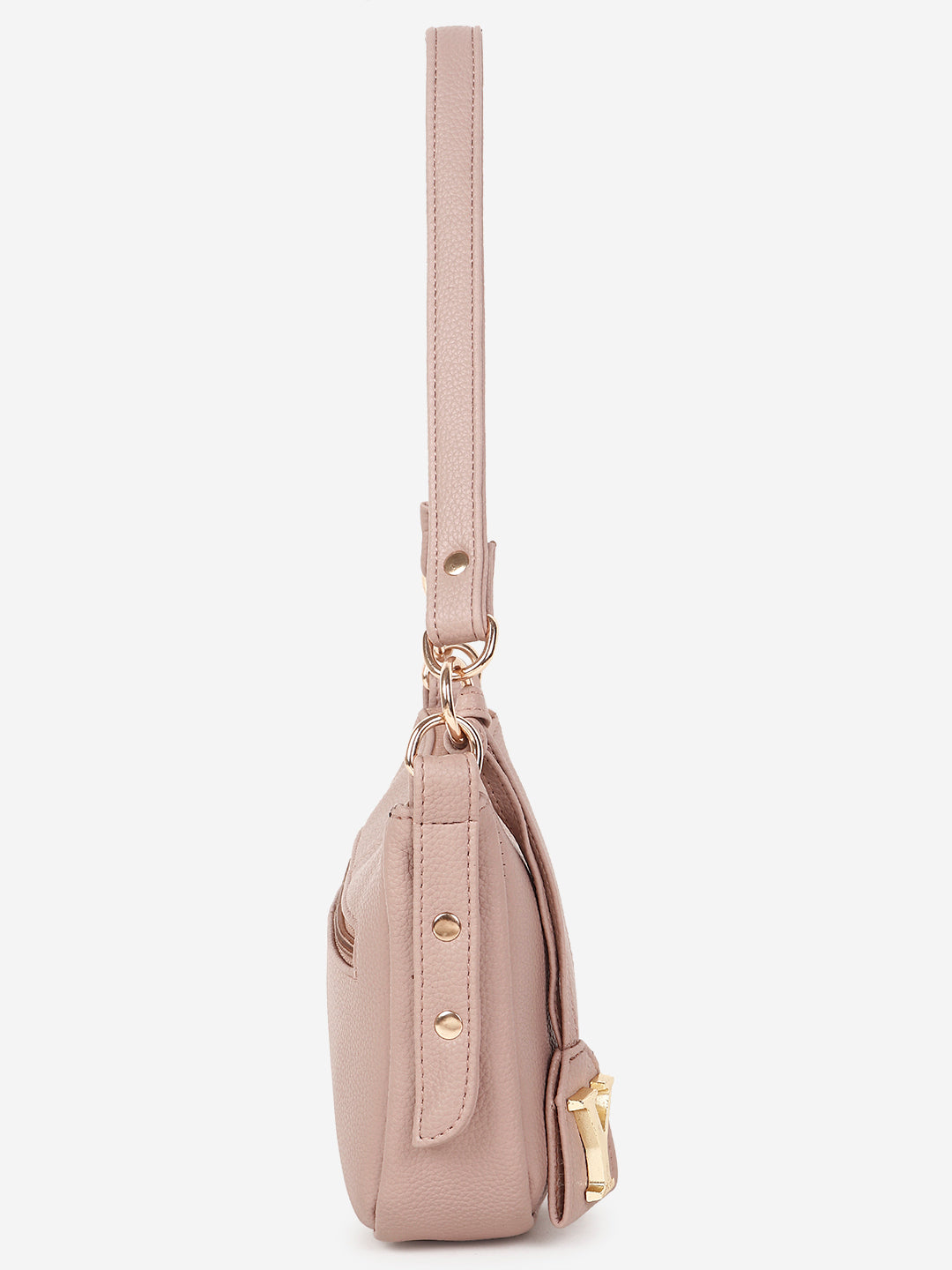 Baguette bag with long sling Pink