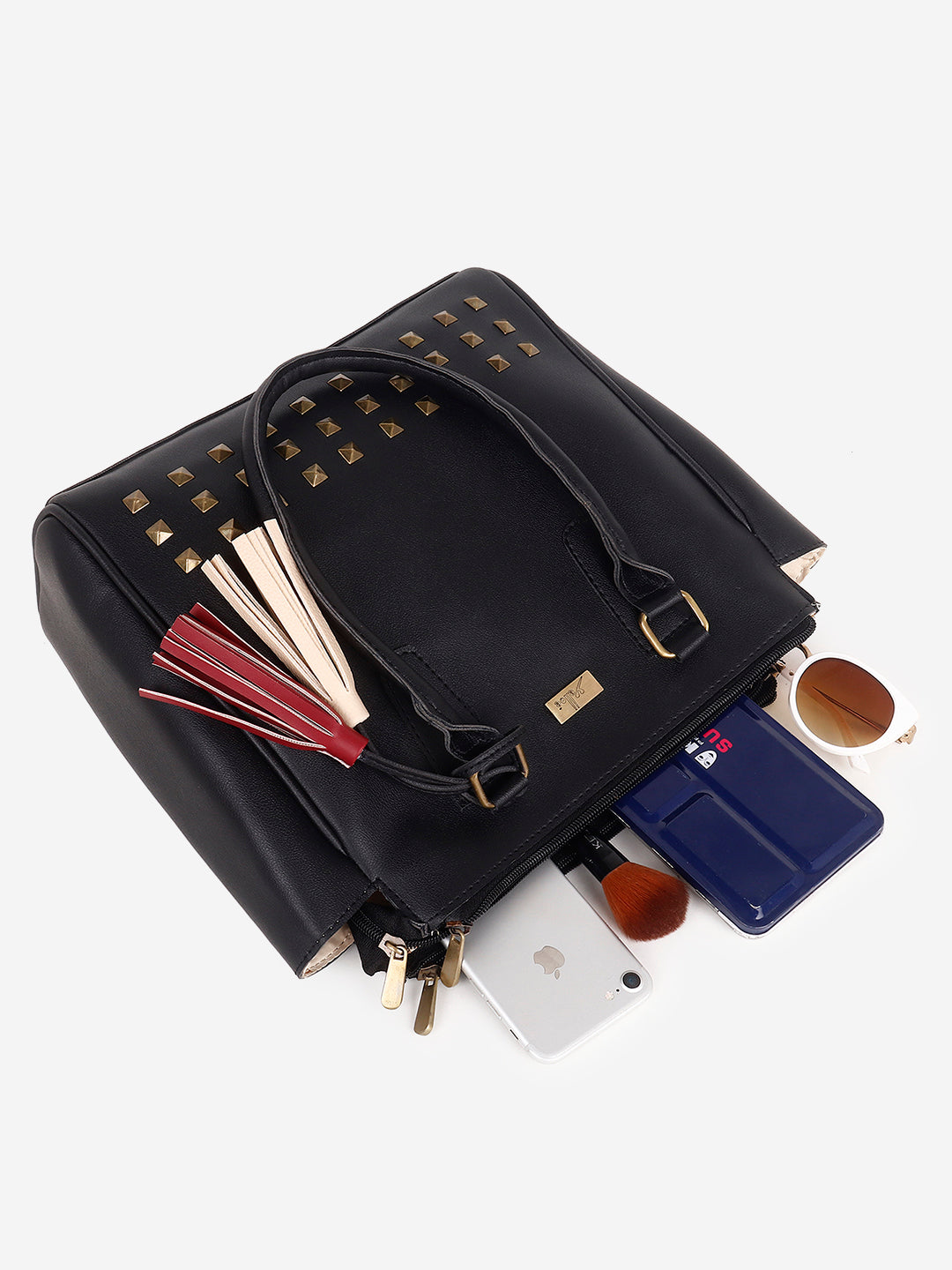 Embellished Shoulder Bag Black