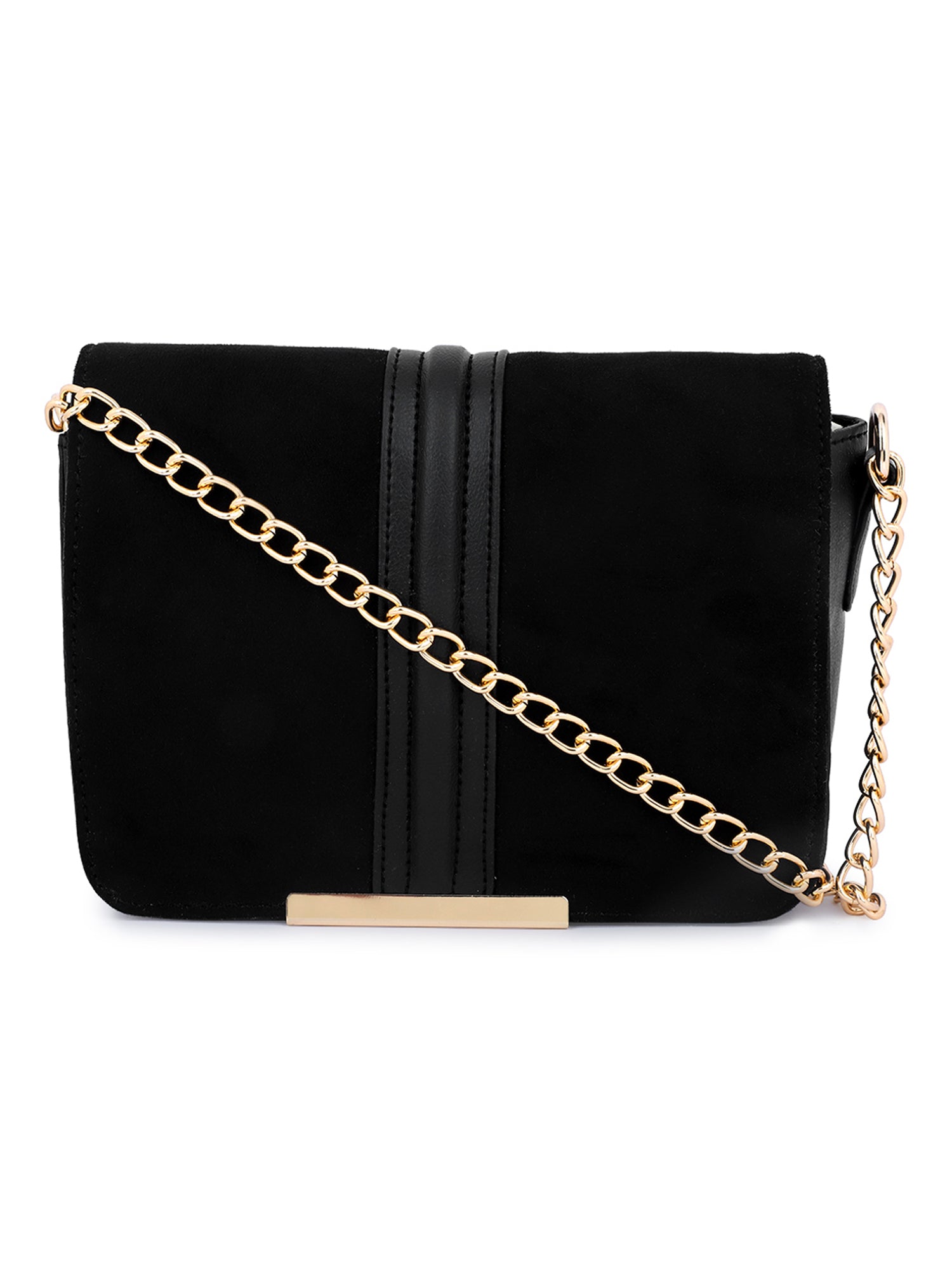 Black Suede Sling Bag
