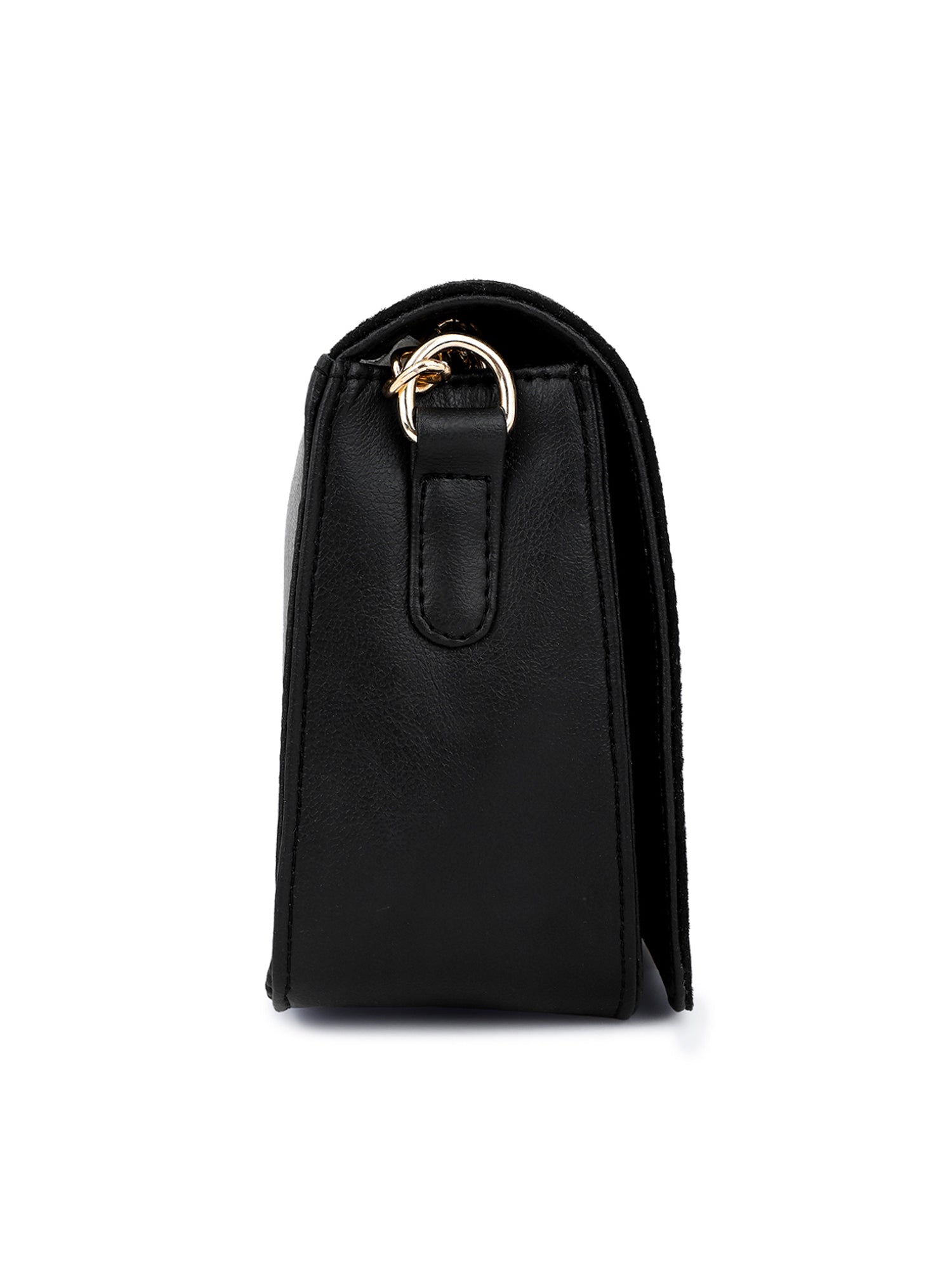 Black Suede Sling Bag