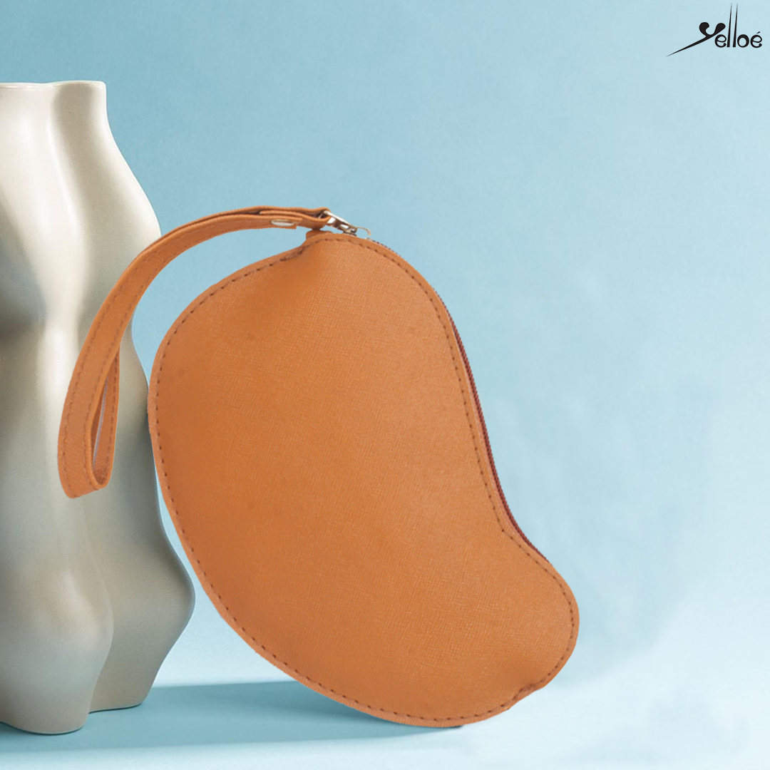 Brown Mango Shape Travel pouch