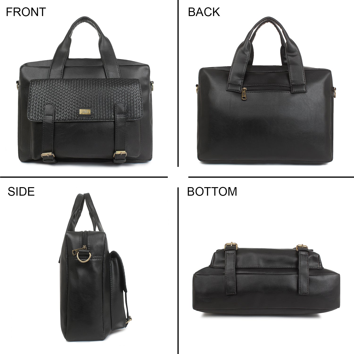 Black Spacious Laptop Bag for Men