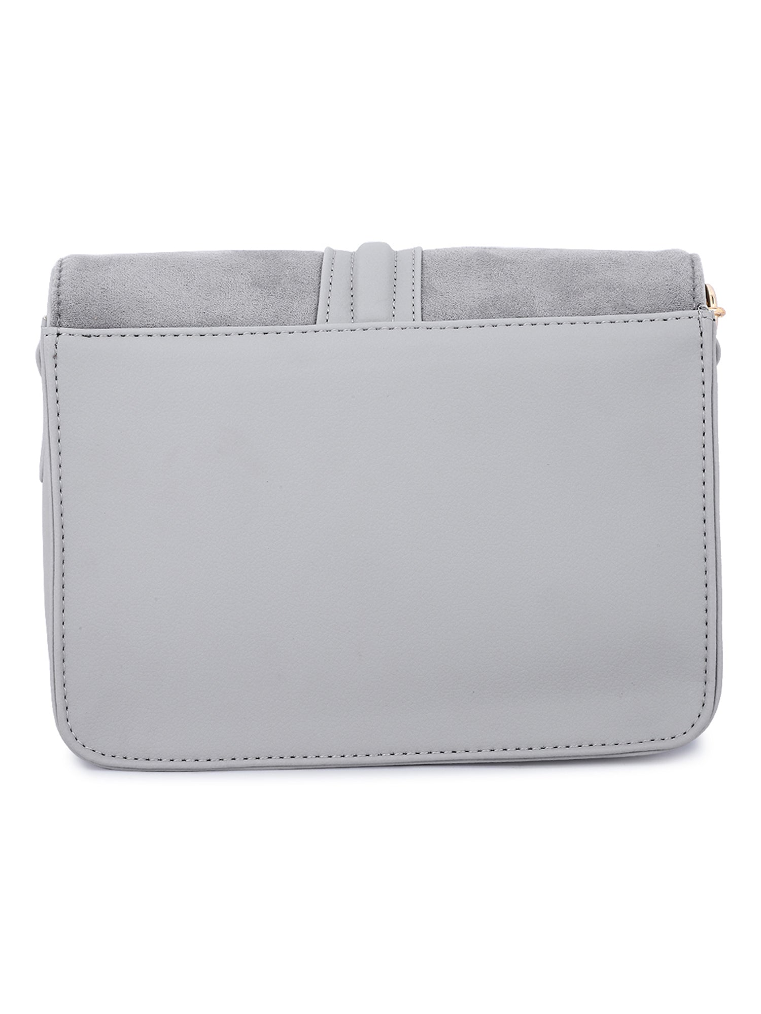 Grey Suede Sling Bag